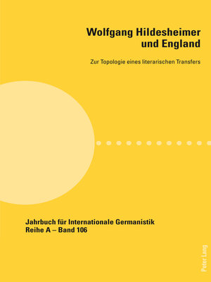 cover image of Wolfgang Hildesheimer und England